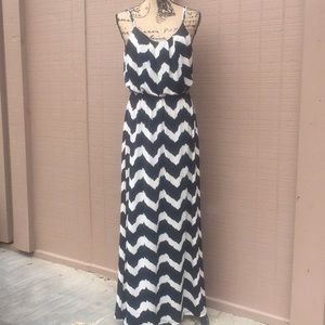 Sz S Luscious Los Angeles Chevron Maxi Dress